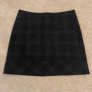Kenar Green Plaid Wool Blend Lined Mini Skirt size 2